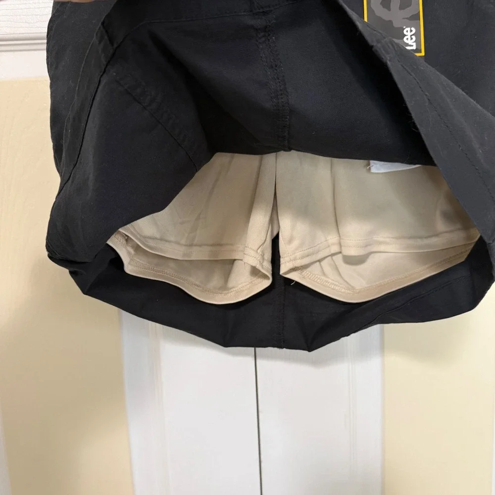 Lee Comfort Waistband Skort Union-All Black Size 8 112366410 New With Tags